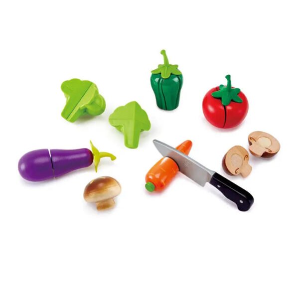 Hape Garden Vegetables | Wooden Cooking Accessories for Kids. Pretend Play Food