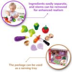 Hape Garden Vegetables | Wooden Cooking Accessories for Kids. Pretend Play Food